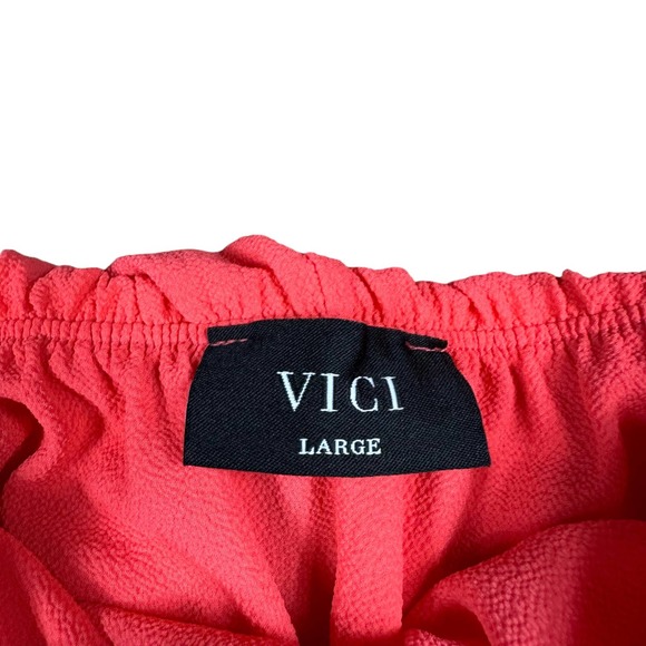 Women's Strapless Coral Jumpsuit - Picture 2 of 4